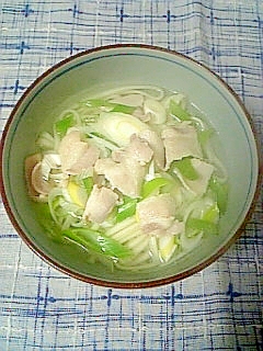 あっさり☆葱豚塩だしうどん☆