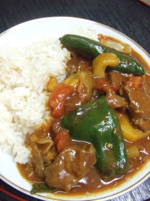 台風後の畑から♪去る夏の思い出カレー