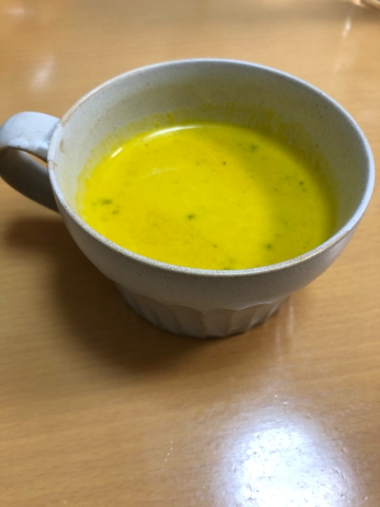 いつもは玉葱も入れて作りますが、かぼちゃだけでも美味しいスープができました！
またリピしたいと思います♪