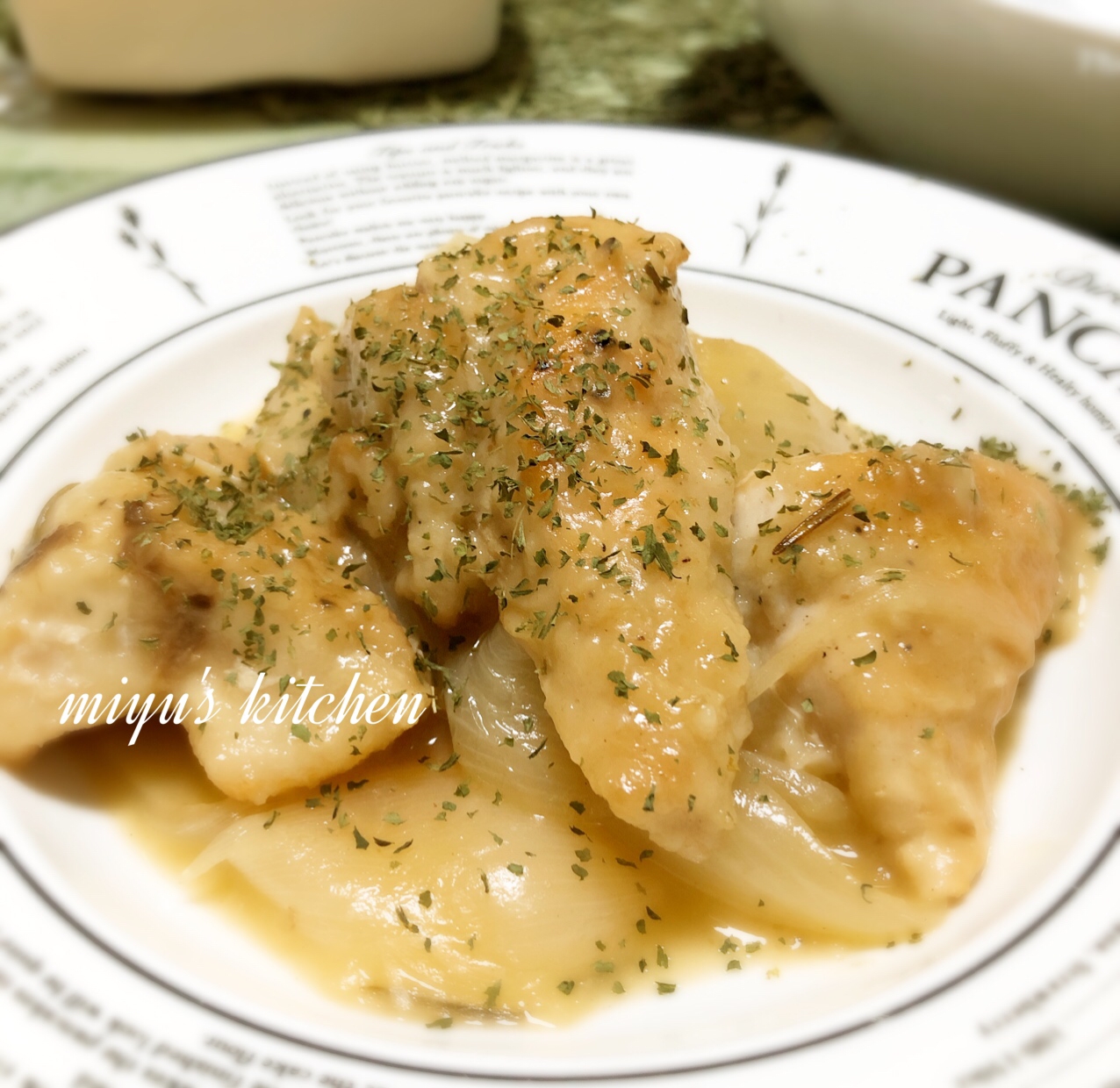 鶏胸肉の白ワイン煮込み