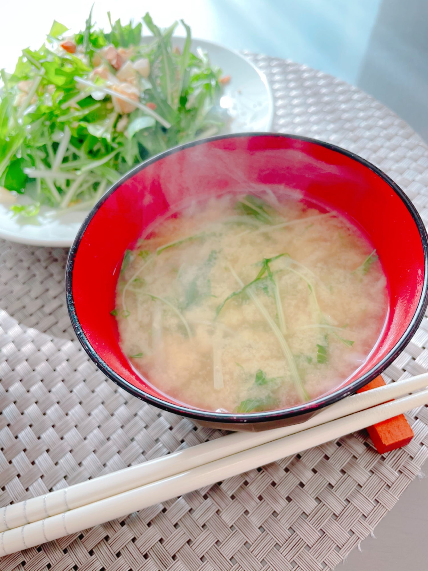 超簡単☆水菜と大根のおいしいお味噌汁☆