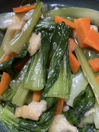 青梗菜と油揚げの煮物
