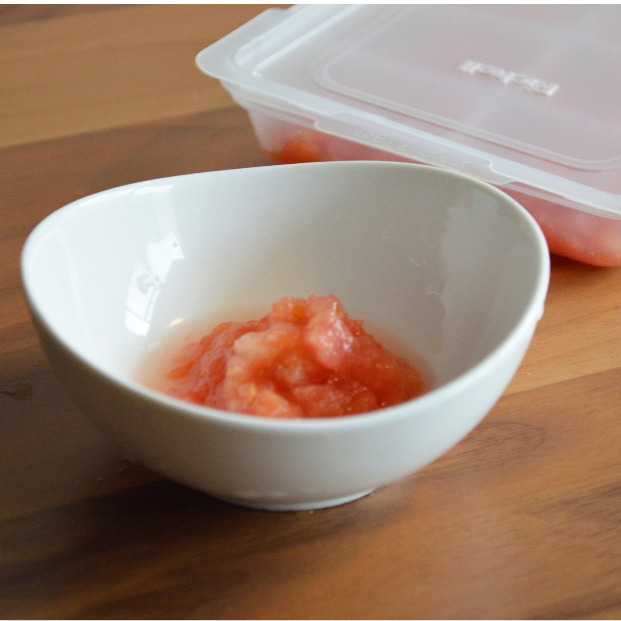 離乳食中期「トマト」冷凍保存法