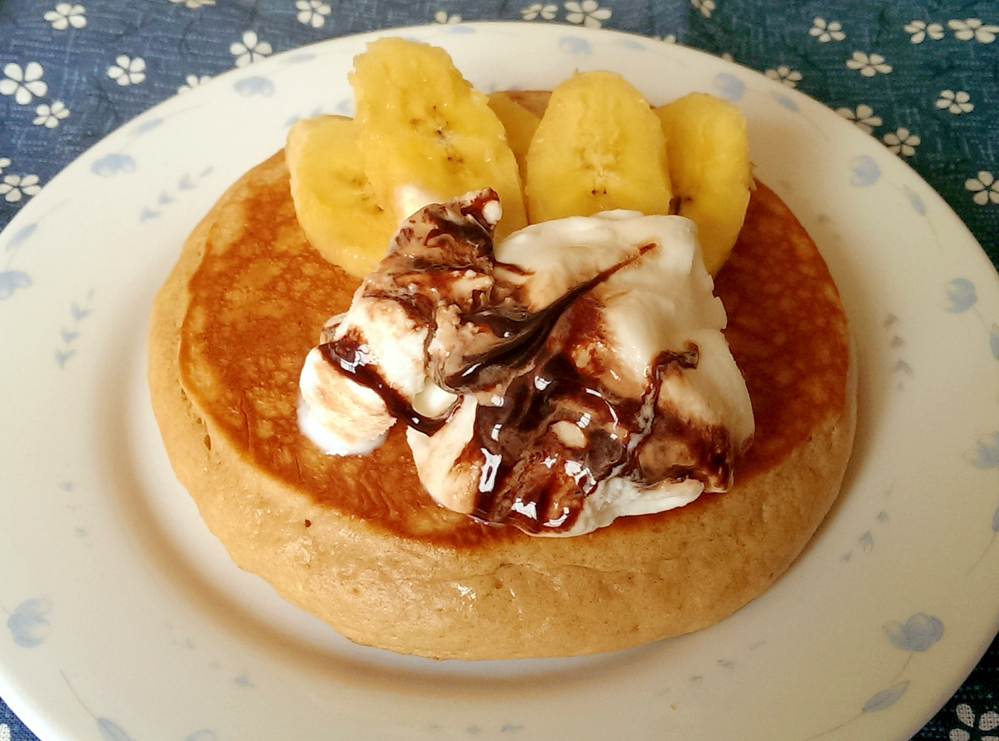 ココアホットケーキ アイス バナナトッピング レシピ 作り方 By けいちゃん088 楽天レシピ