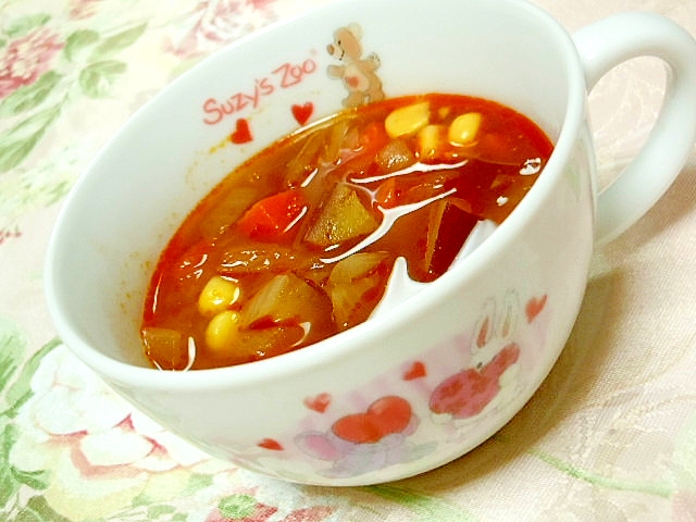 ハヤシの素ｄｅ❤ミックスベジと薩摩芋と玉葱のスープ