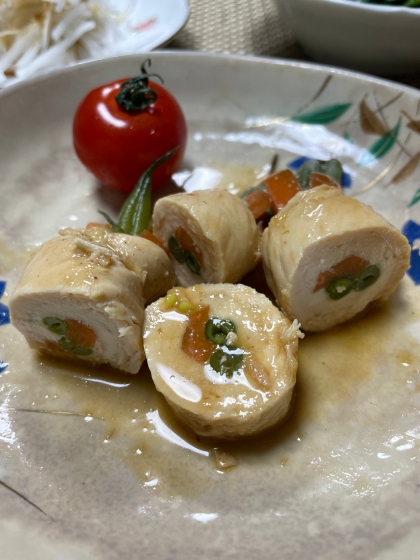 仕込み前日！彩りキレイ☆鶏肉のいんげん巻き