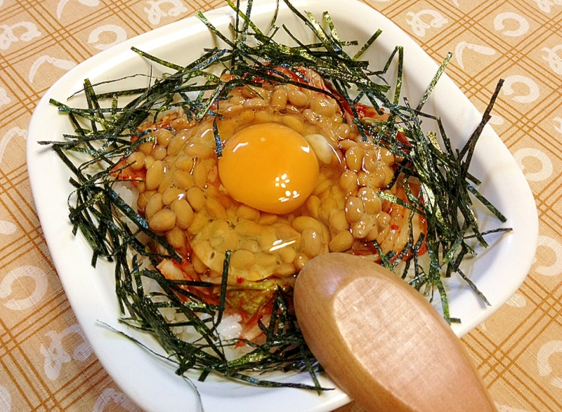 5分で☆納豆キムチ丼