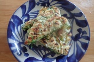 キャベツの外葉のお好み焼き