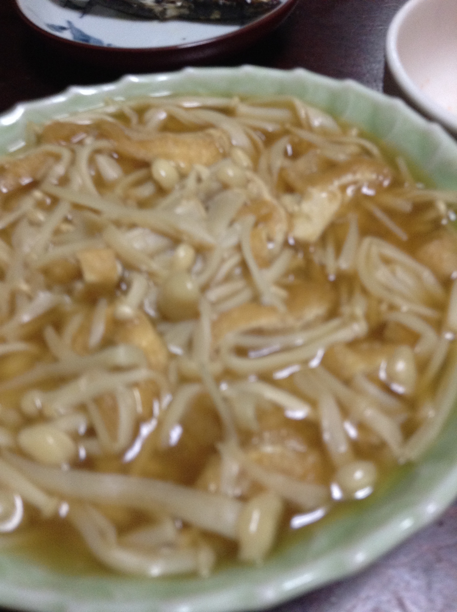 えのきと油揚げの麺つゆ煮