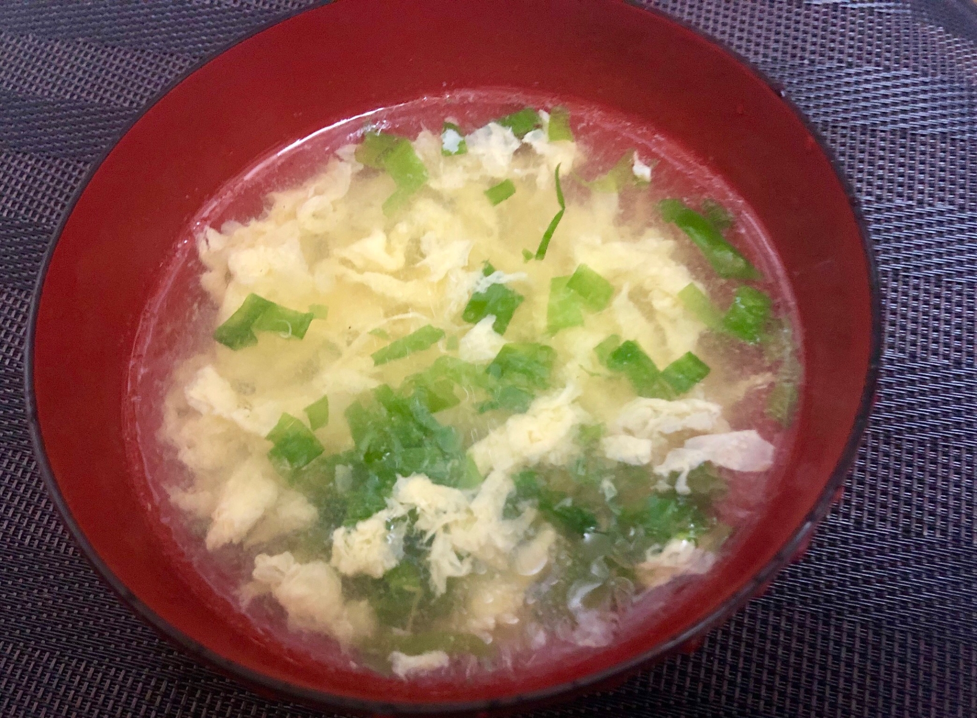 豚の煮汁使用♪卵の中華スープ