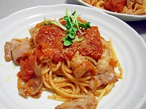 こってり 豚バラ肉のトマトソーススパゲティ レシピ 作り方 By すぴかか 楽天レシピ こってり 豚バラ肉のトマトソーススパゲティ レシピ 作り方 By すぴかか 楽天レシピ