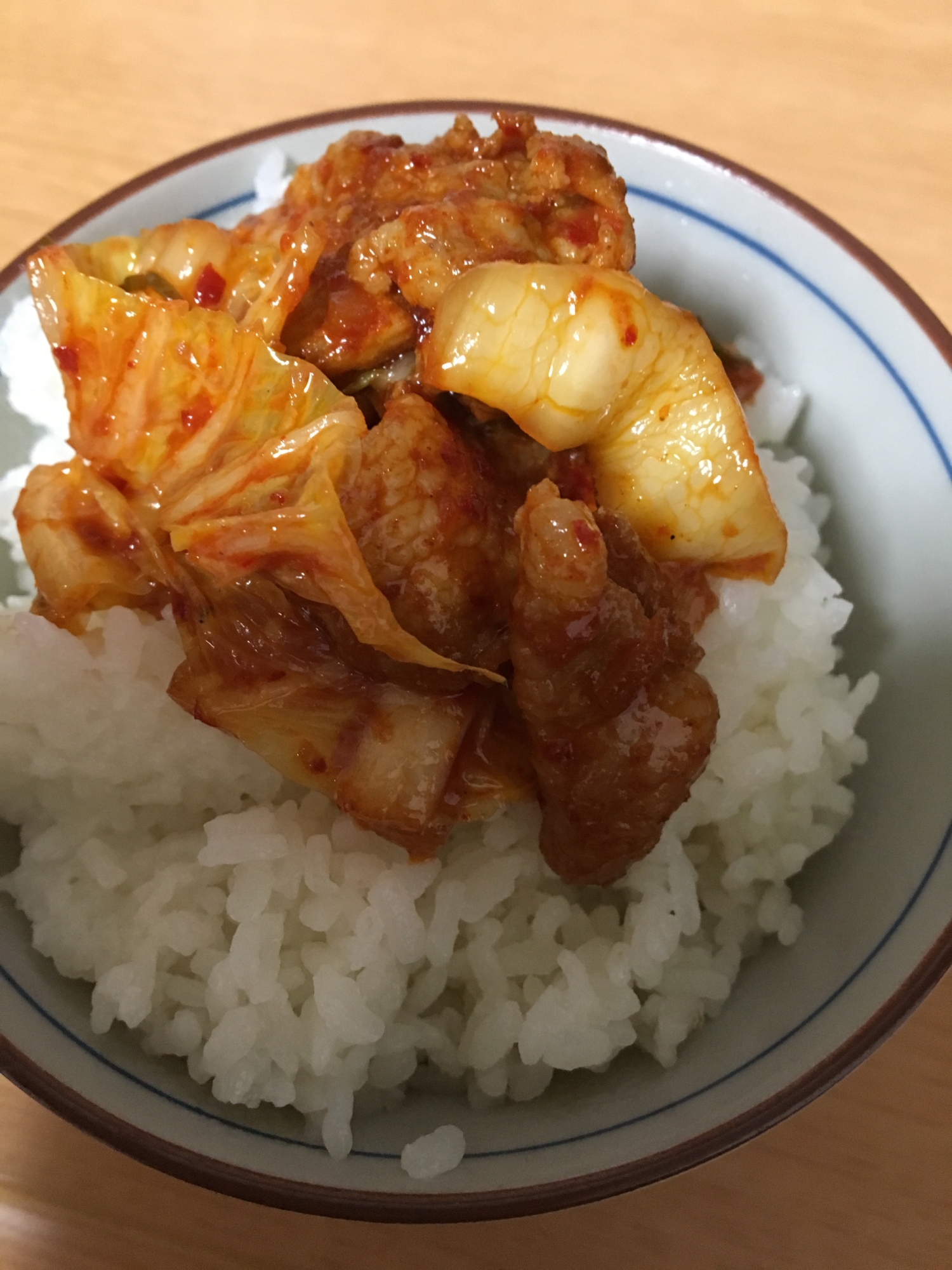 マヨラーの豚キムチ丼(*^^*)☆