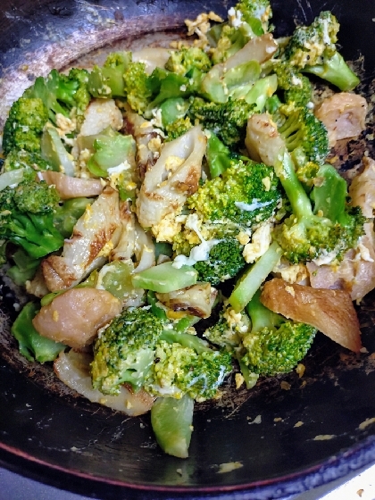 ブロッコリーが主役☆ちくわとブロッコリーのマヨ炒め