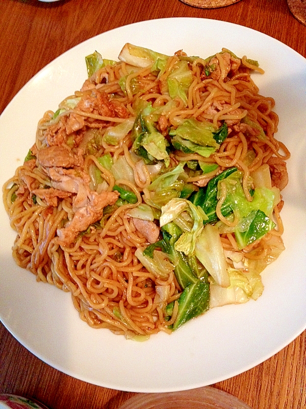 豚肉とキャベツだけの焼きそば