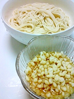 味の兵四郎のだしで揚げ玉素麺