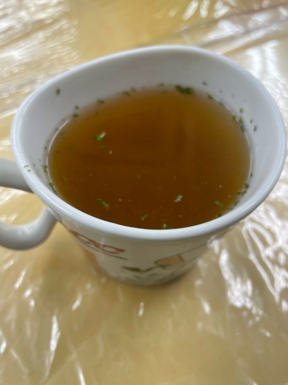 椎茸入りオニオンスープ