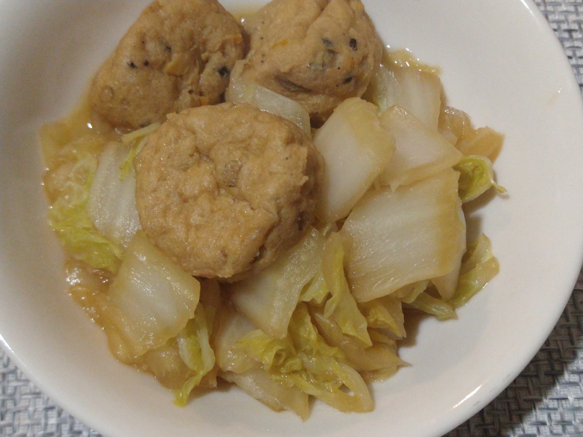白菜とがんもの煮物