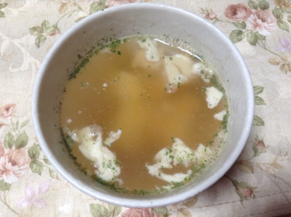 レンジでチンだけ！簡単洋風豆腐のスープ