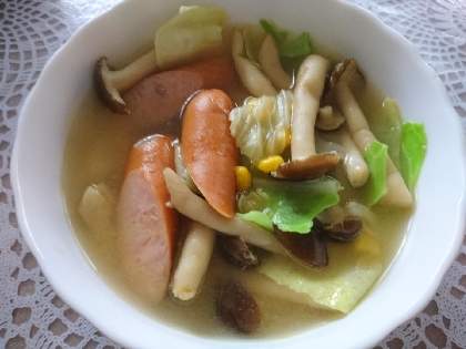 体温まる たっぷり野菜コーンスープ