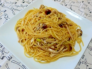 めんつゆで簡単♪和風きのこスパゲッティー