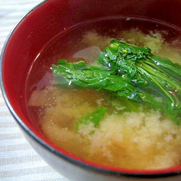 彩り鮮やか 菜の花のお味噌汁 レシピ 作り方 By ミルク白うさぎ 楽天レシピ 彩り鮮やか 菜の花のお味噌汁 レシピ 作り方 By ミルク白うさぎ 楽天レシピ