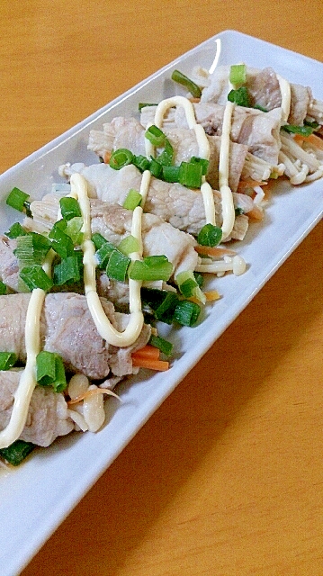 レンジで！香味野菜の豚巻き