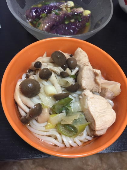 鶏とネギの煮込みうどん