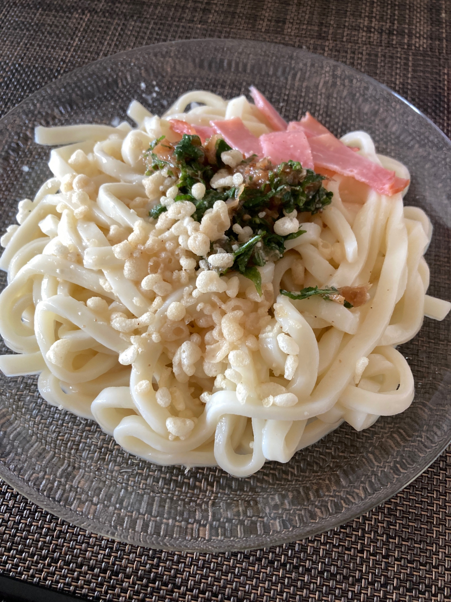 梅しそおかかのサラダうどん