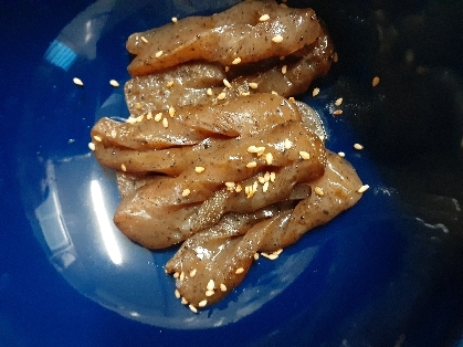 ねじり蒟蒻の照り焼き