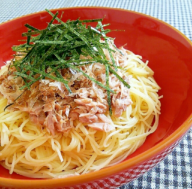 フライパンいらずでめちゃ簡単☆ツナの和風パスタ