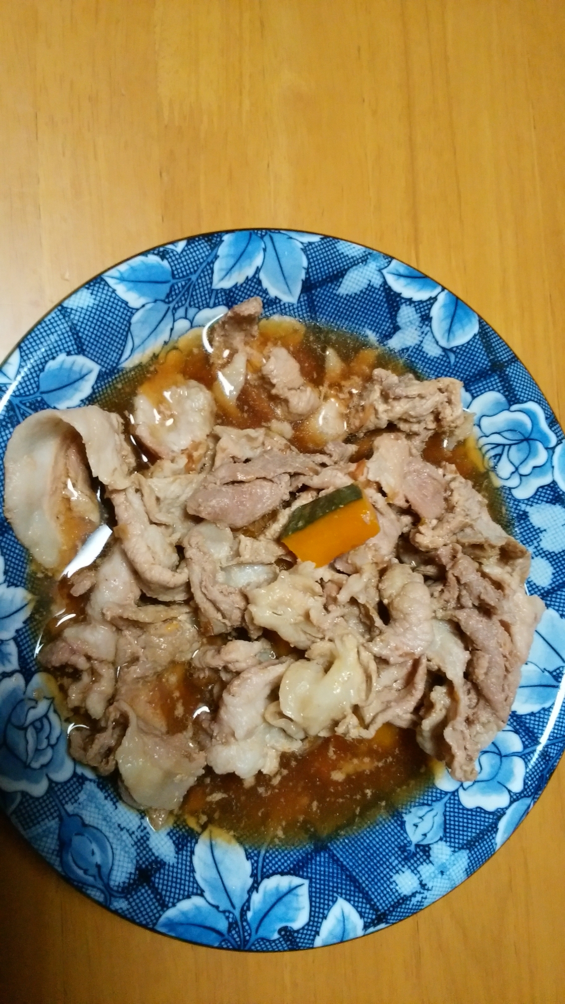 豚肉とカボチャのおかか煮