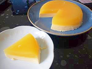 二層に分かれる!オレンジのゼリー&ババロア