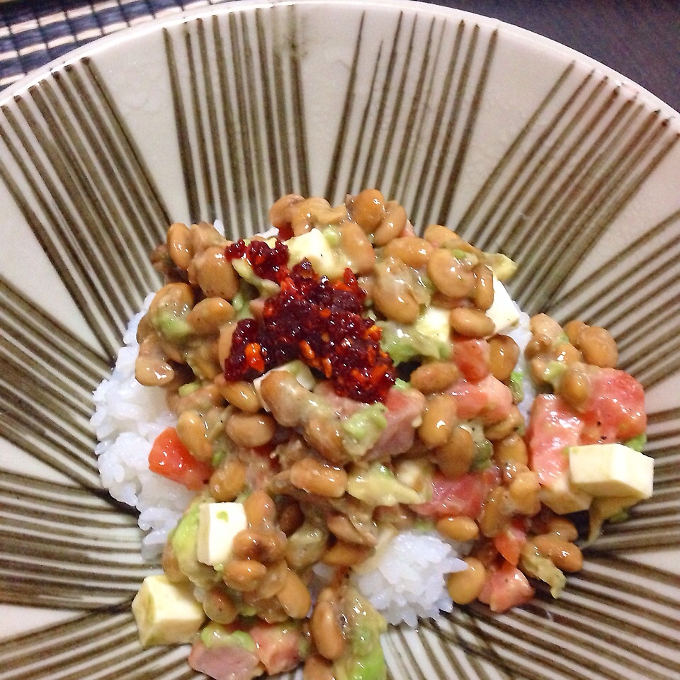 混ぜるだけ！贅沢納豆丼！