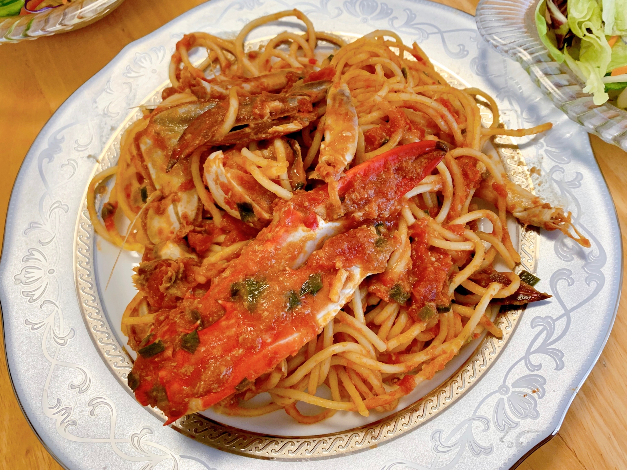 安定の美味しさ! 渡り蟹 ブルースイマー のパスタ