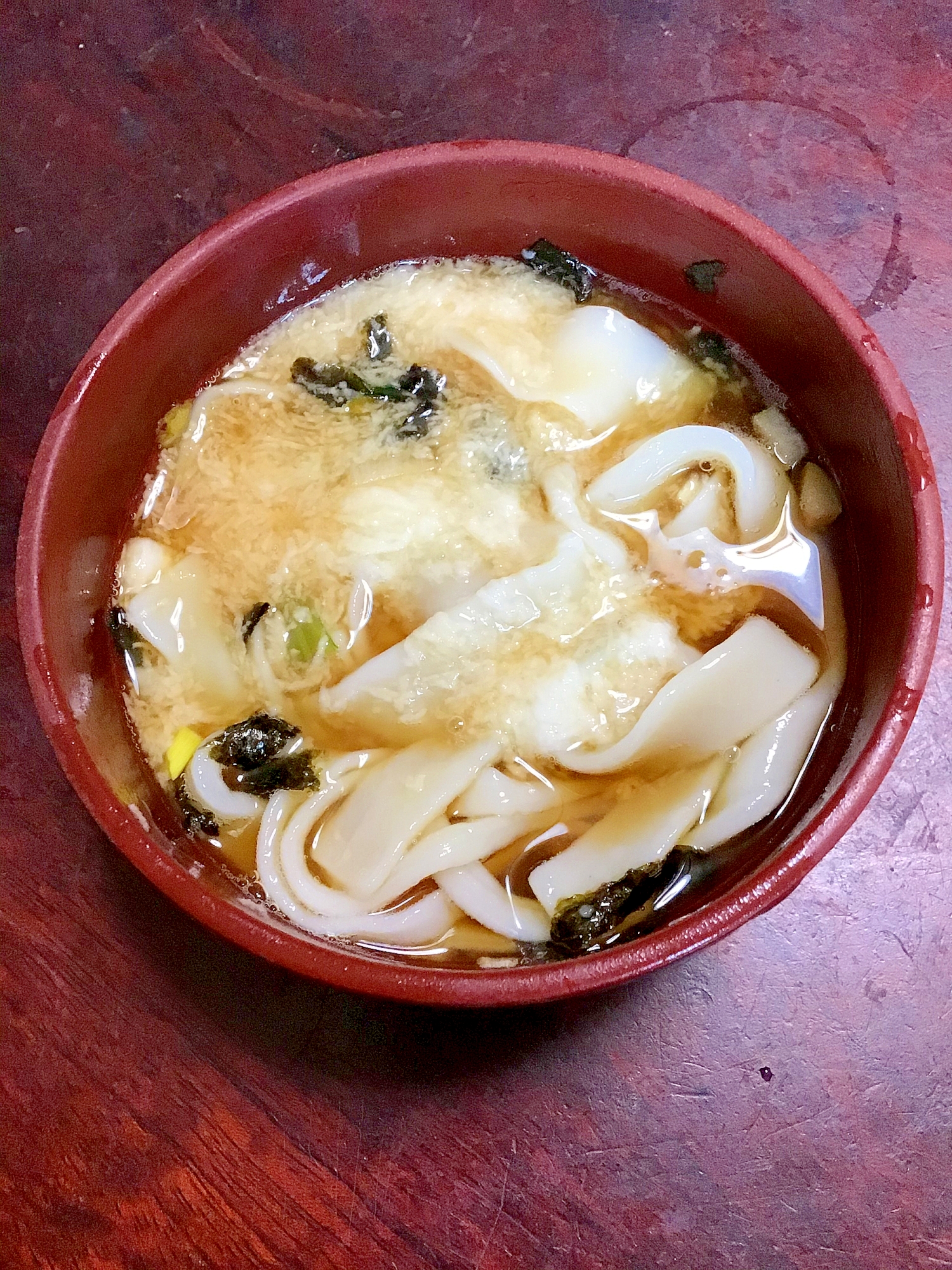 ひもかわトロロうどん。