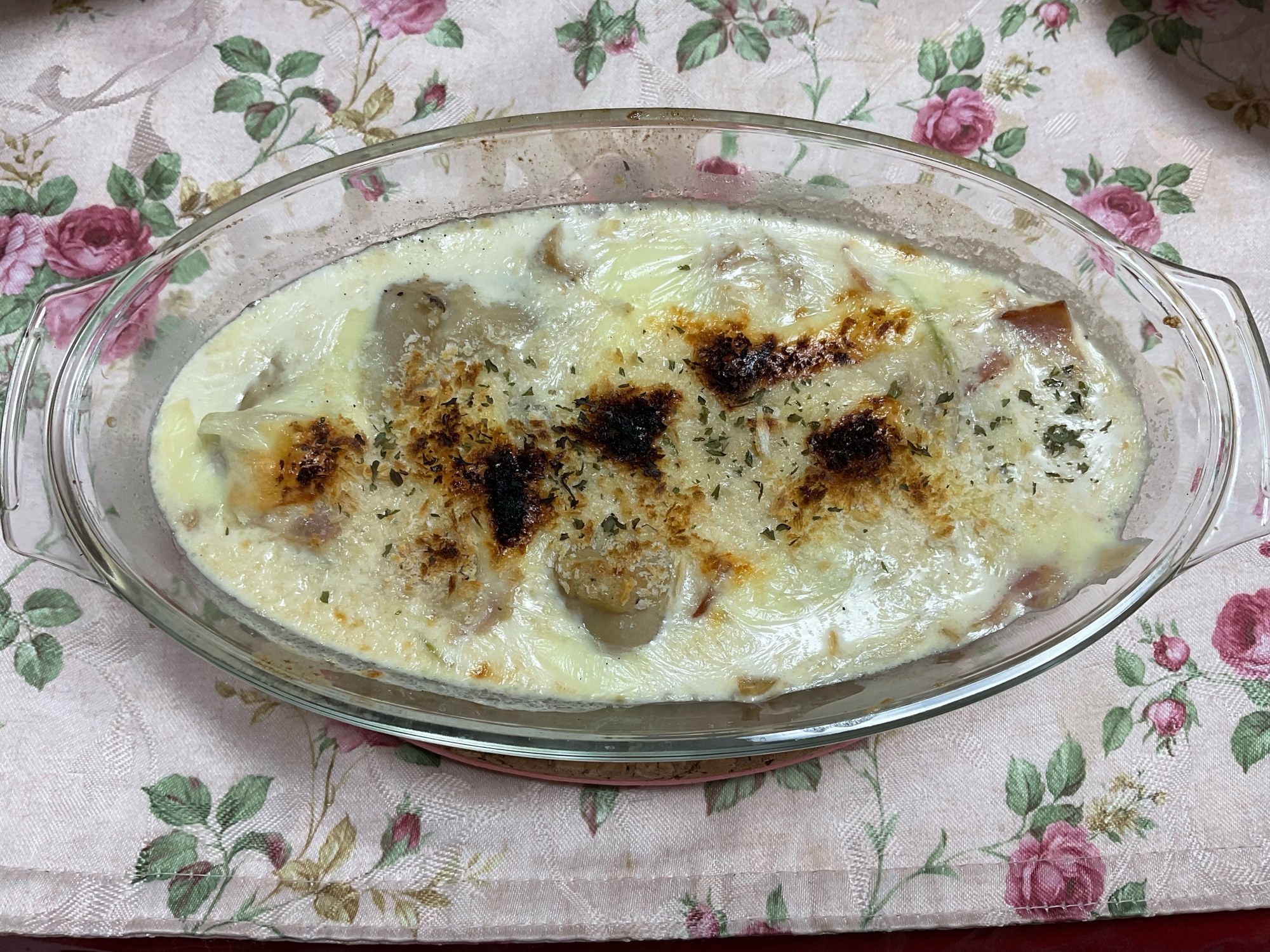 国産チーズで里芋のグラタン