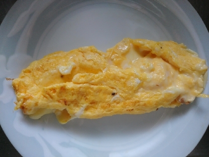 コーンクリームポタージュのチーズオムレツ