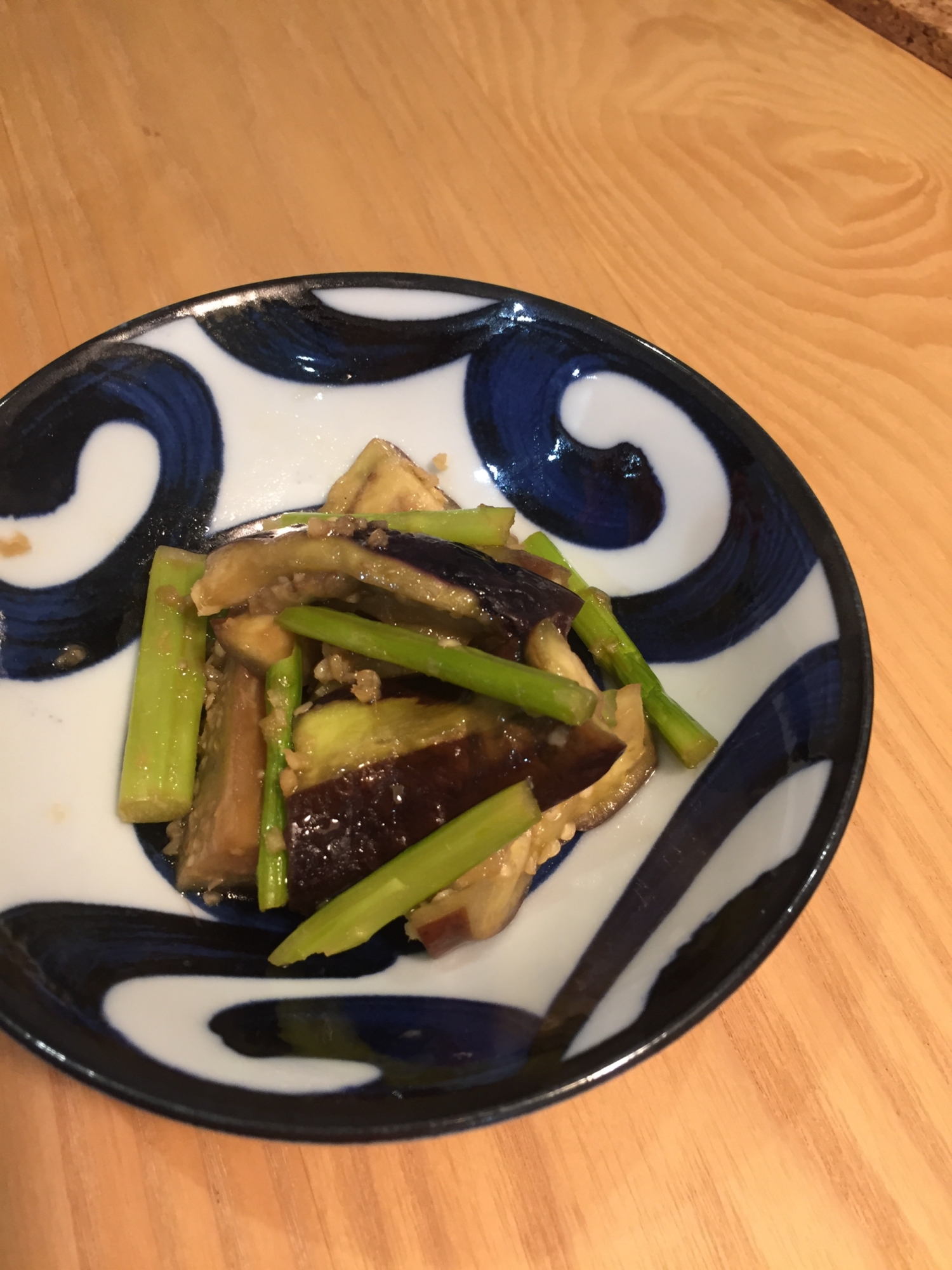 レンチンで！ナスとアスパラのさっぱり蒸し煮