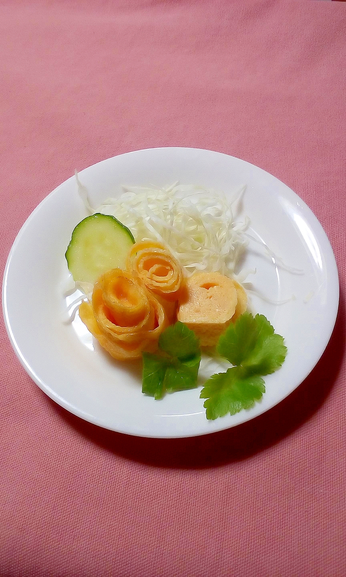 薄焼き卵で薔薇（お花）