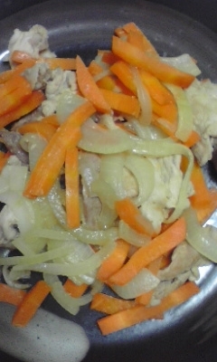 給料日前に冷蔵庫の残り野菜を使って作りました！ポン酢美味しい～！ご馳走様でした☆