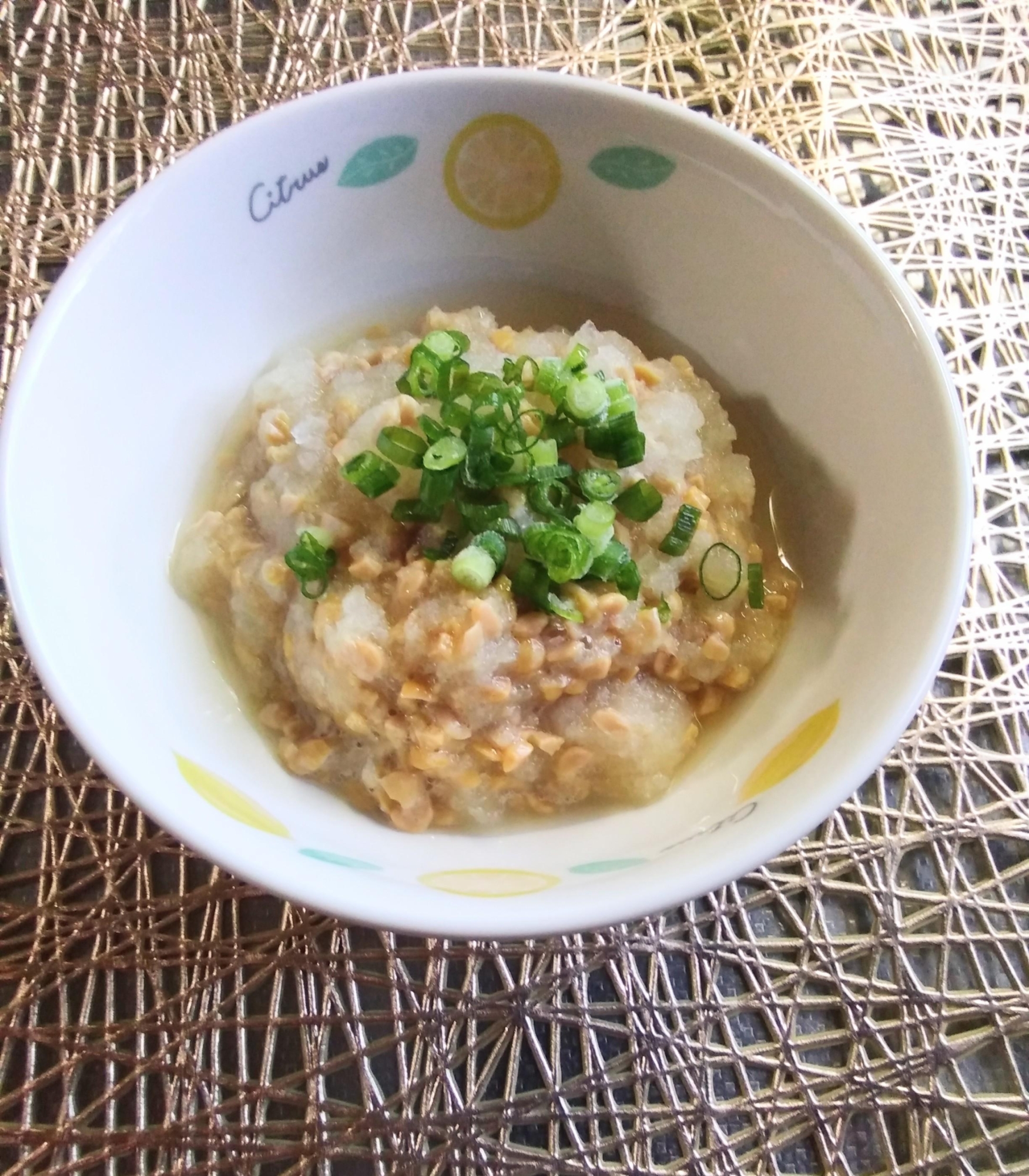 大根　大根おろしと納豆の和えもの