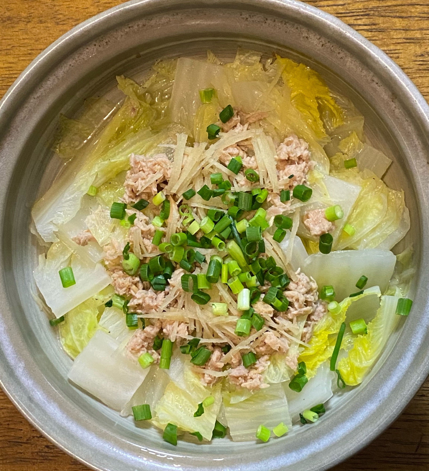 お手軽☀️ツナと白菜のしょうが蒸し【和食・主菜】