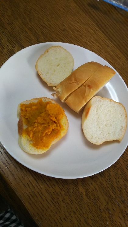 【離乳食、幼児食】残り物でかぼちゃトースト