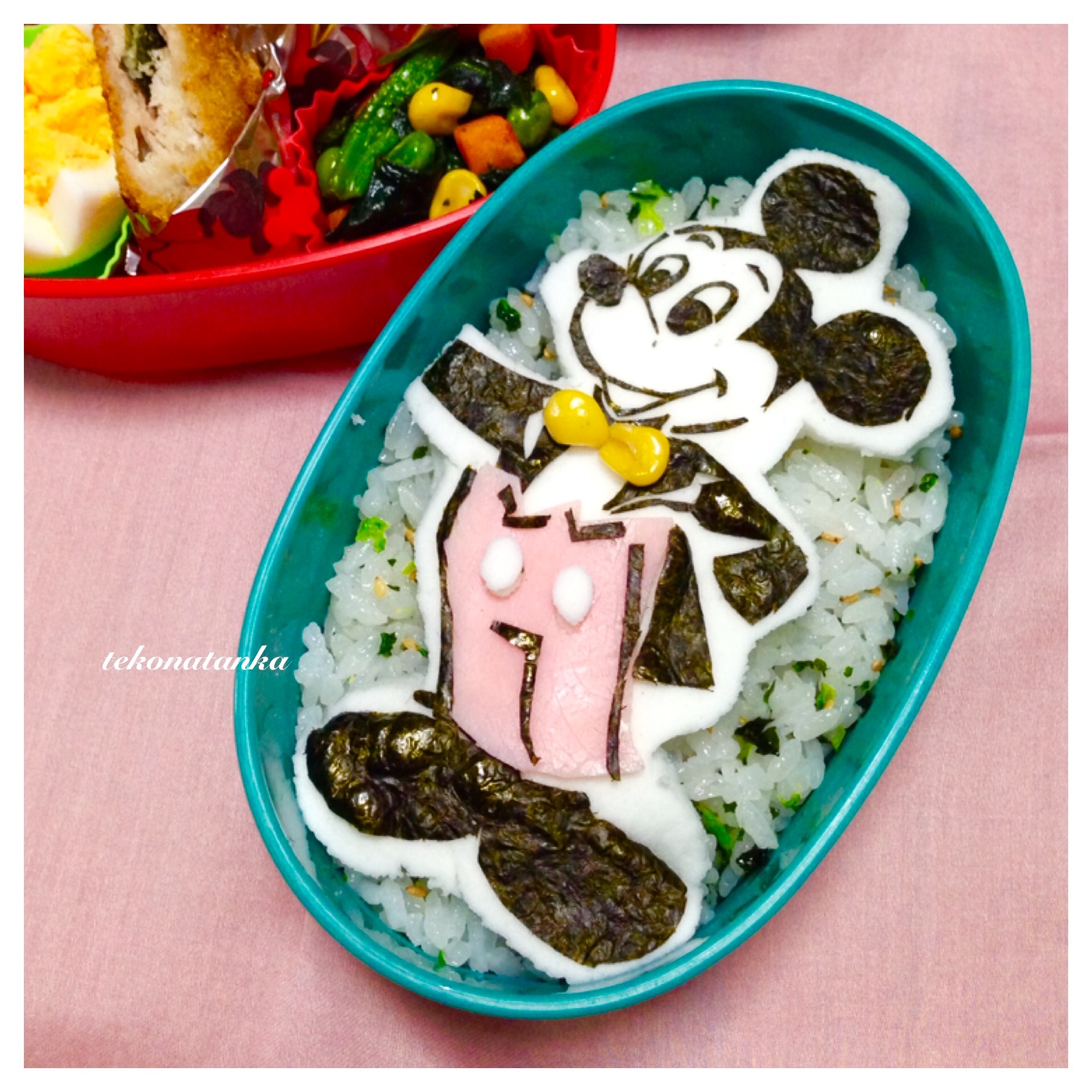 ディズニー♪燕尾服ミッキーのキャラ弁♪