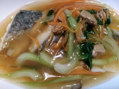 ほっこりପ(⑅ˊᵕˋ⑅)ଓ白身魚の野菜あんかけ