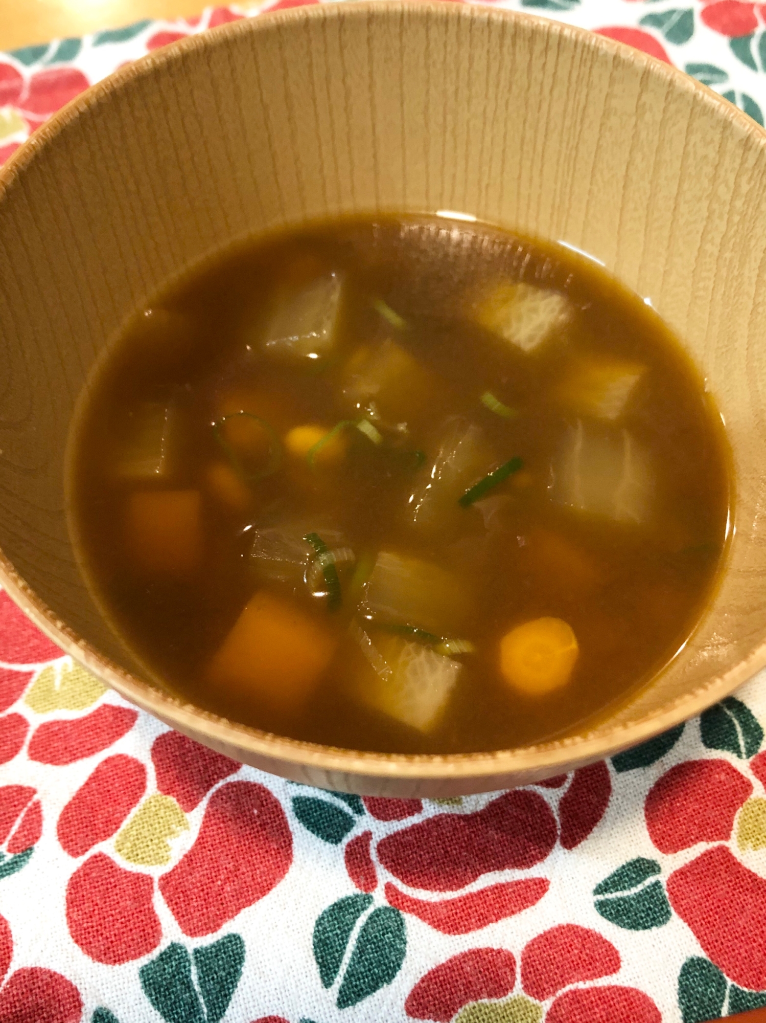 野菜と納豆のお味噌汁