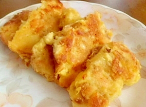 フランスパンで チーズ入りフレンチトースト