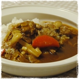 簡単ラム肉入りカレー