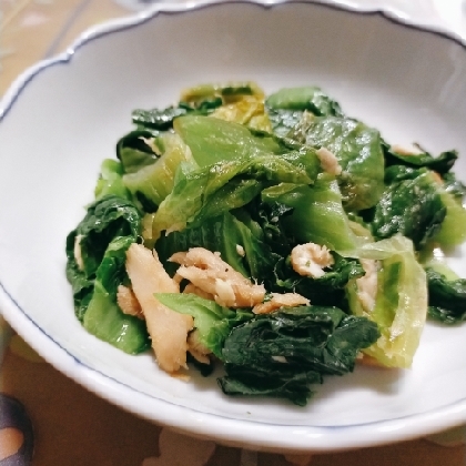 生高菜とツナ缶炒め