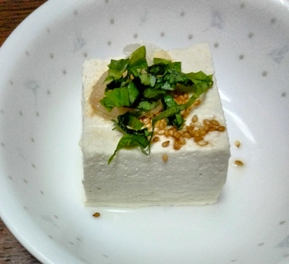 薬味の香り冷奴ෆ˚*